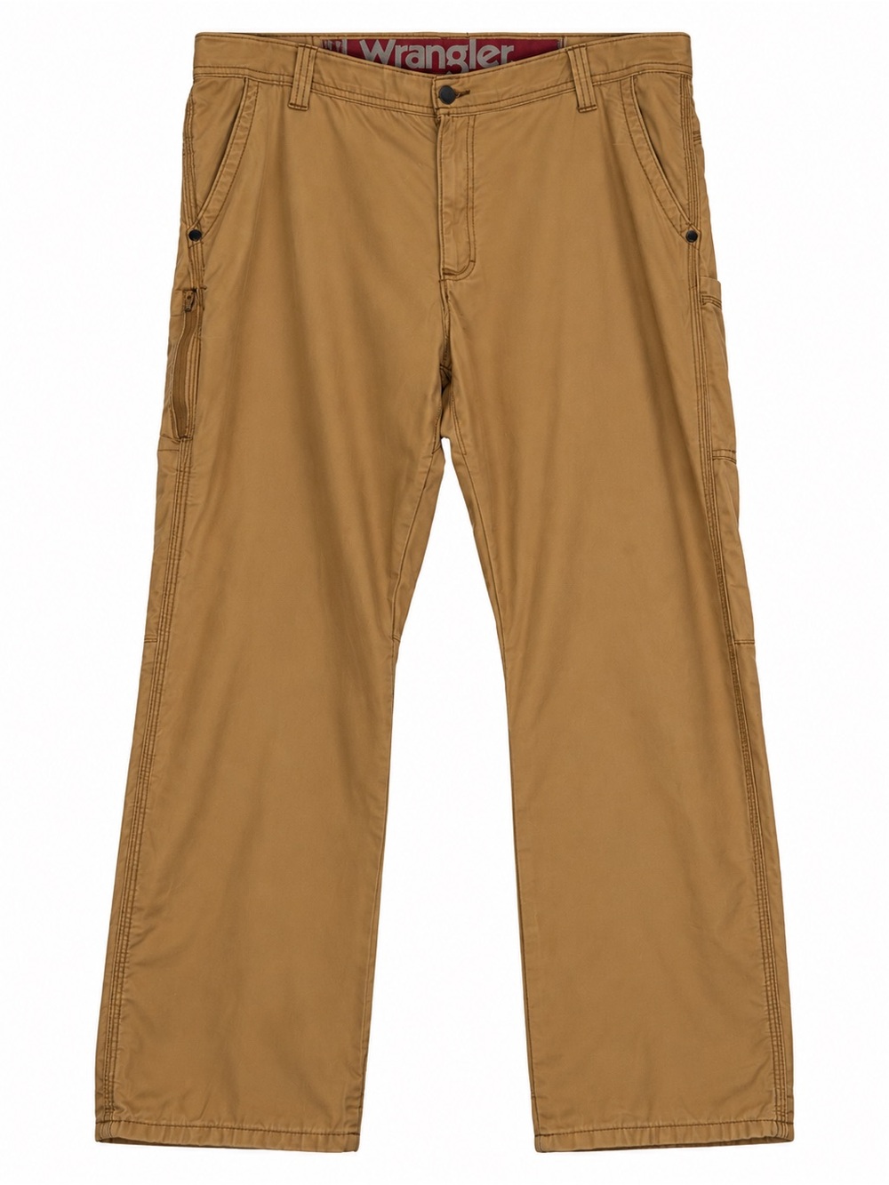 WRANGLER Men’s 40x30 Utility Work Pants Brown Tan Workwear Straight Leg CARE307